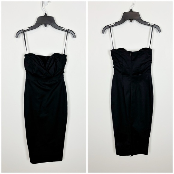 More To Come Sophia Strapless Midi Dress in Black XS - Picture 2 of 9